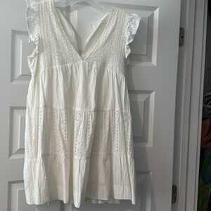 White Dress (shorts underneath) size medium